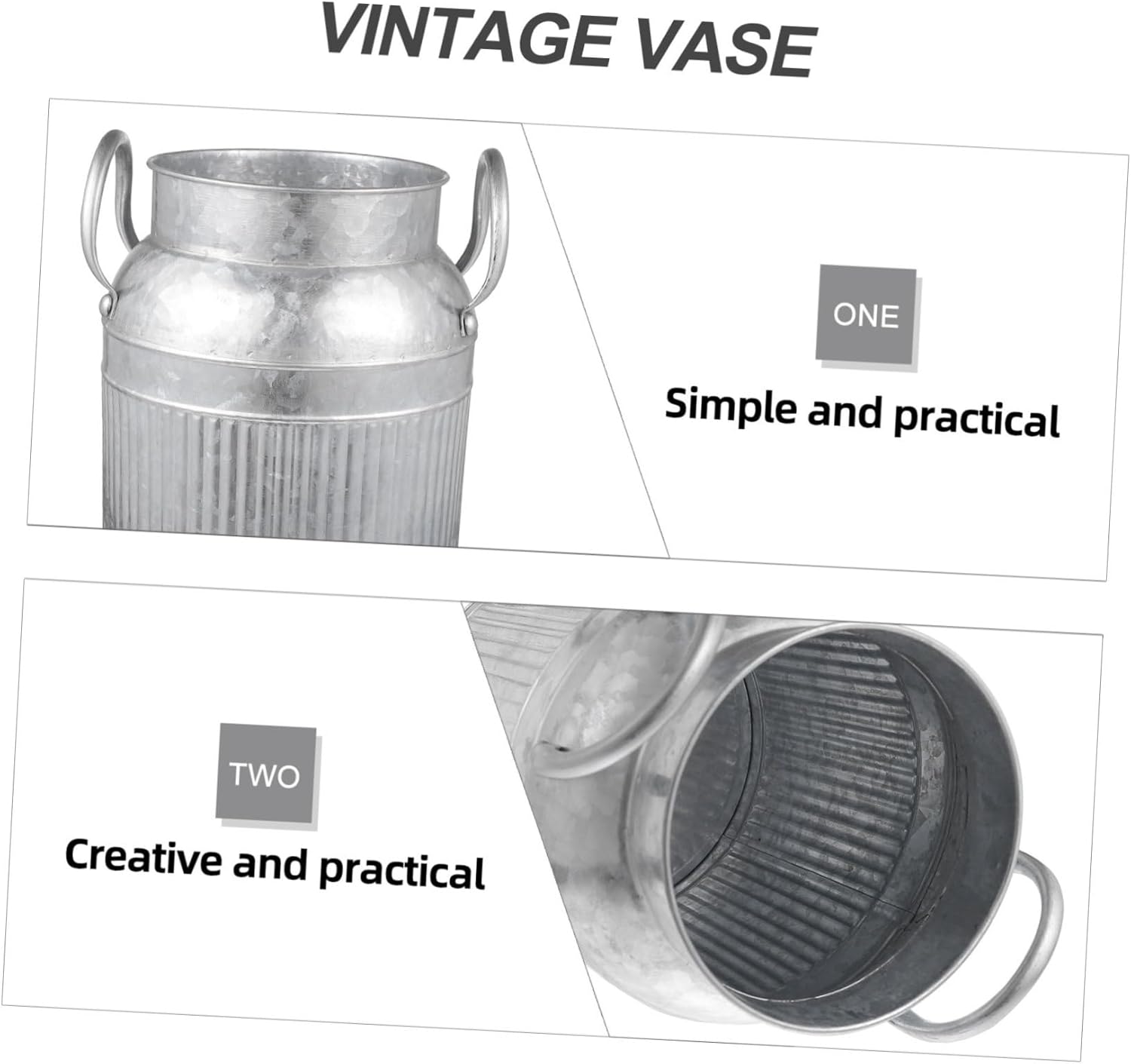 Vintage Farmhouse Flower Vase Decorative Home Office Decor