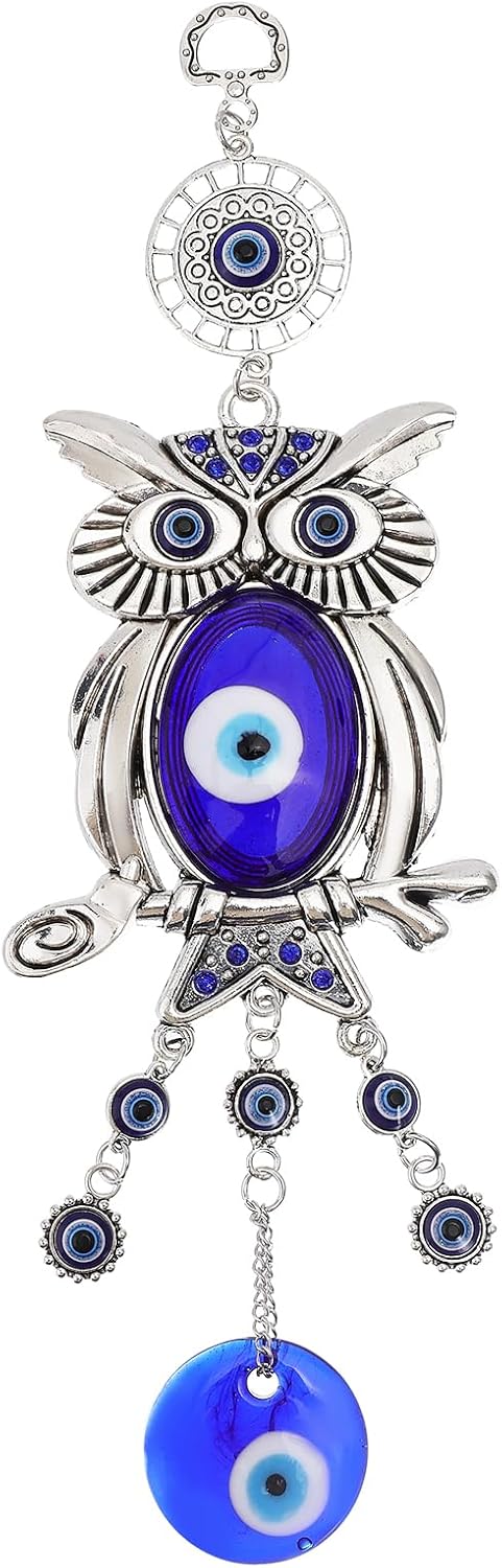 Evil Eye Owl Pendant Decor for Car Home Office