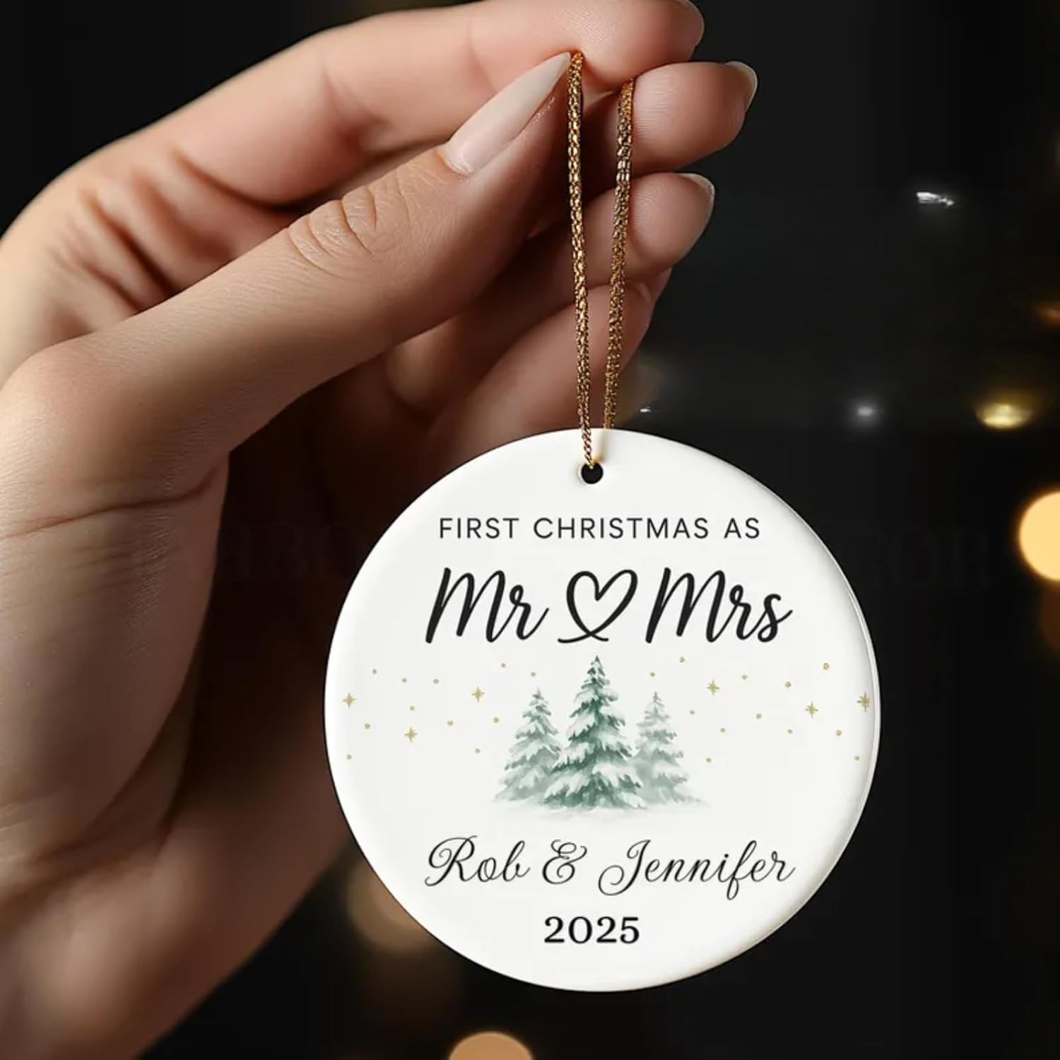 First Christmas as Mr Mrs Ornament 2025