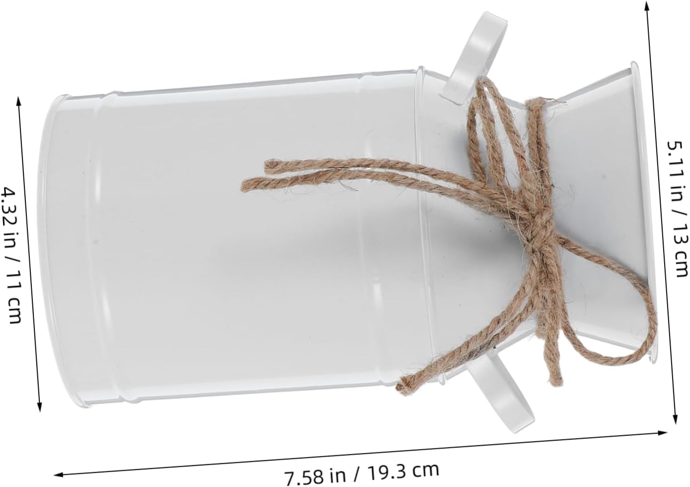 Vintage Metal Vase with Handle for Home Decor