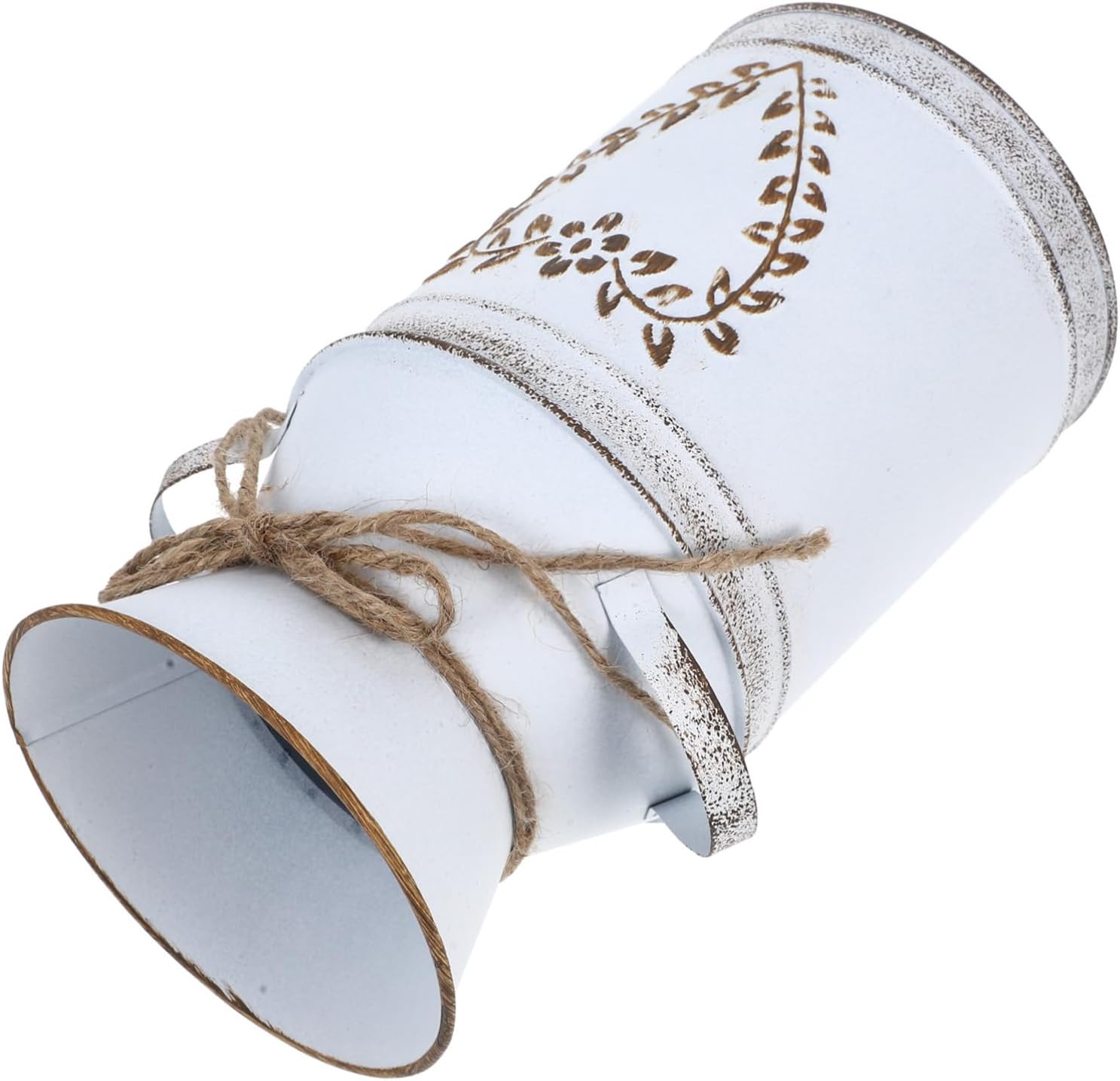 STOBAZA 3pcs Vintage Flower Vase with Leaf Design