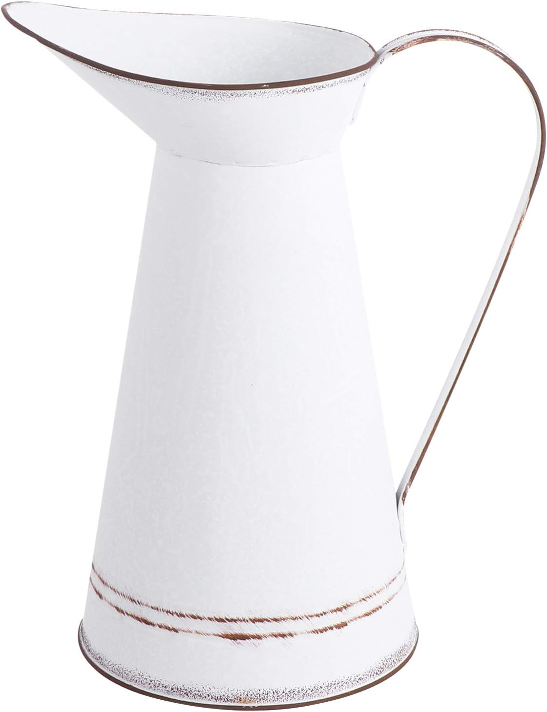 DOITOOL Vintage French Galvanized Vase for Home Decor