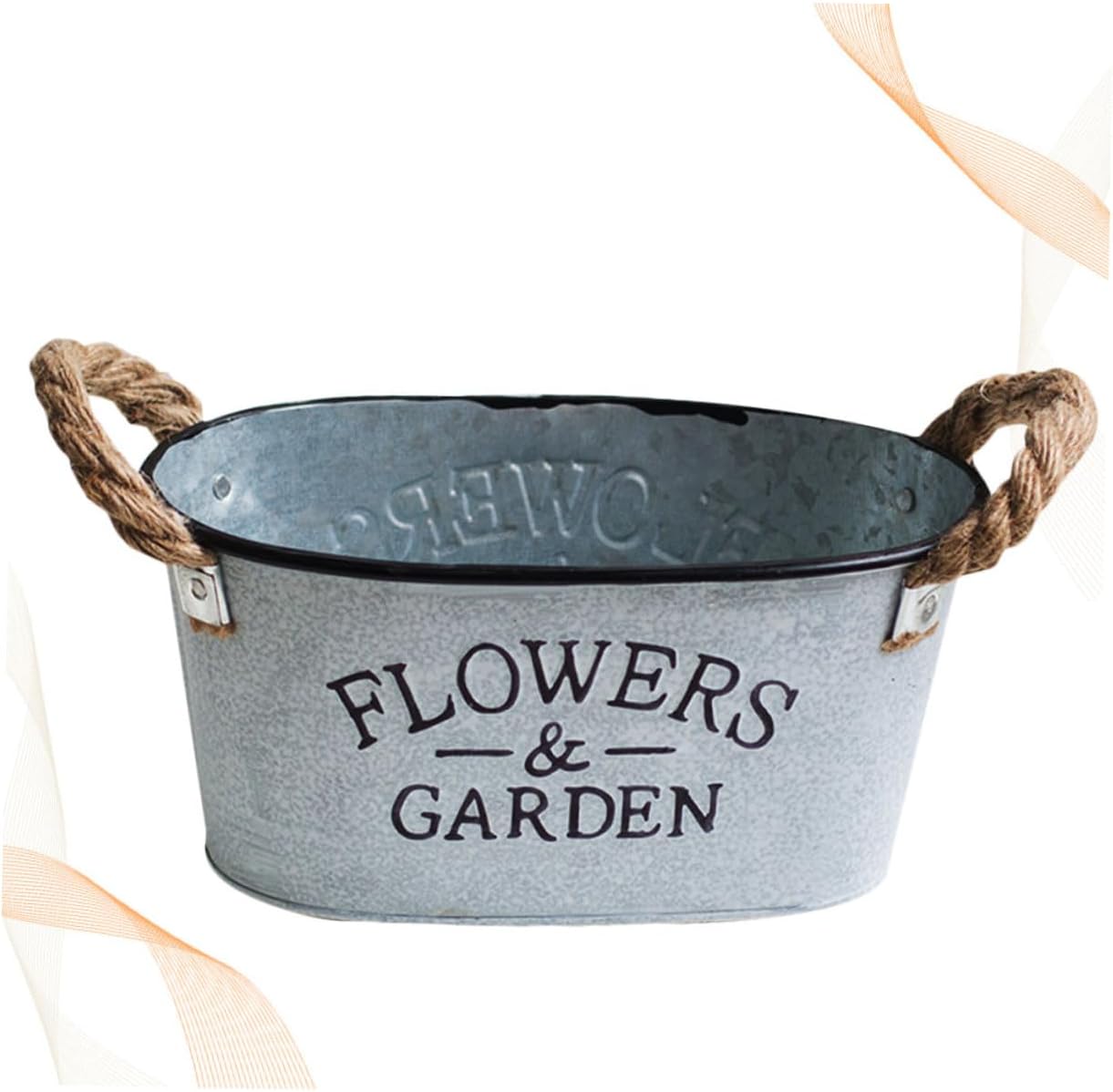 Vintage Style Iron Bucket Flower Vase