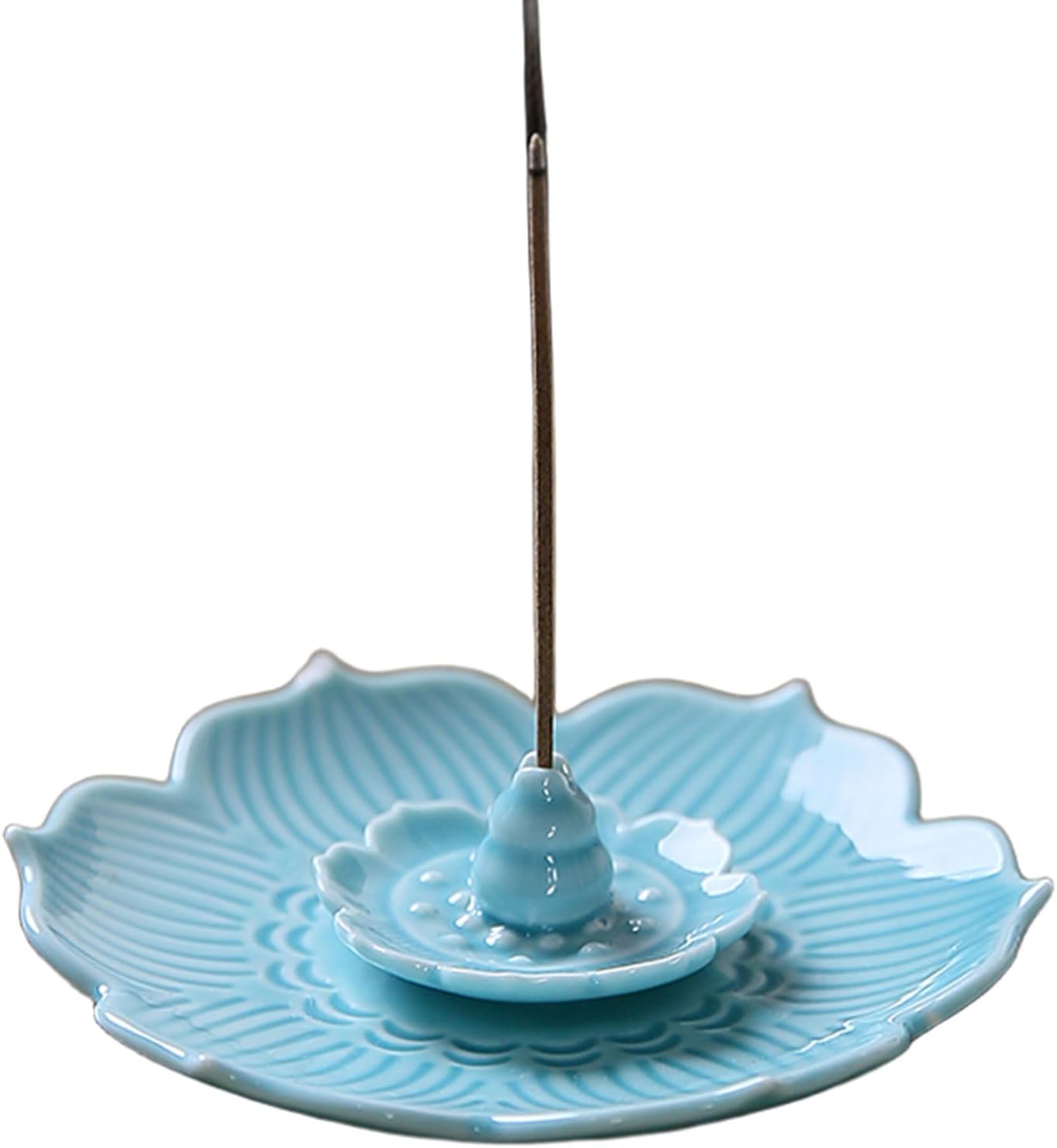Sengocis Incense Holder for Sticks Ceramic Lotus Burner