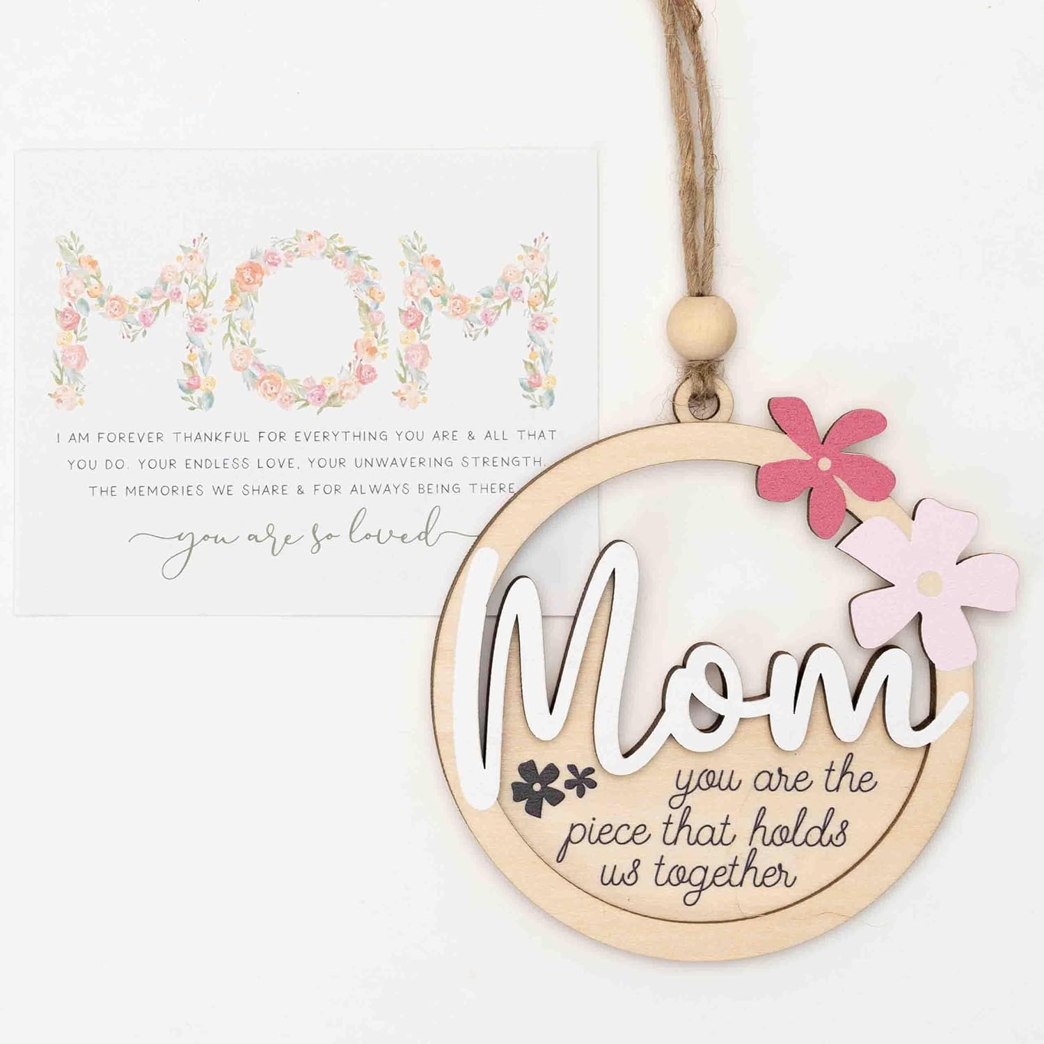 Mom You Are The Piece That Holds Us Together Wooden Ornament