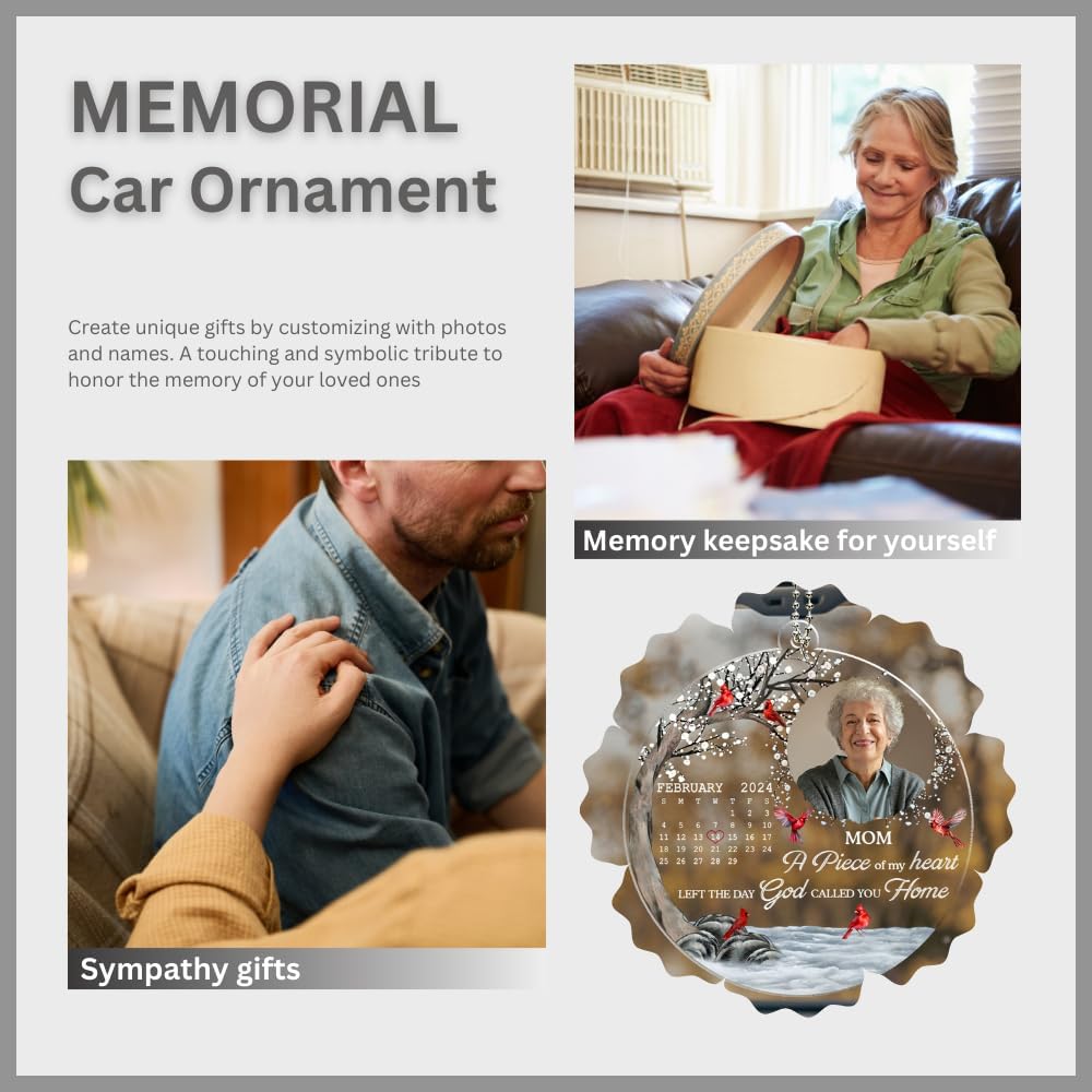 Personalized Memorial Car Ornament - Heart Stopped Moment