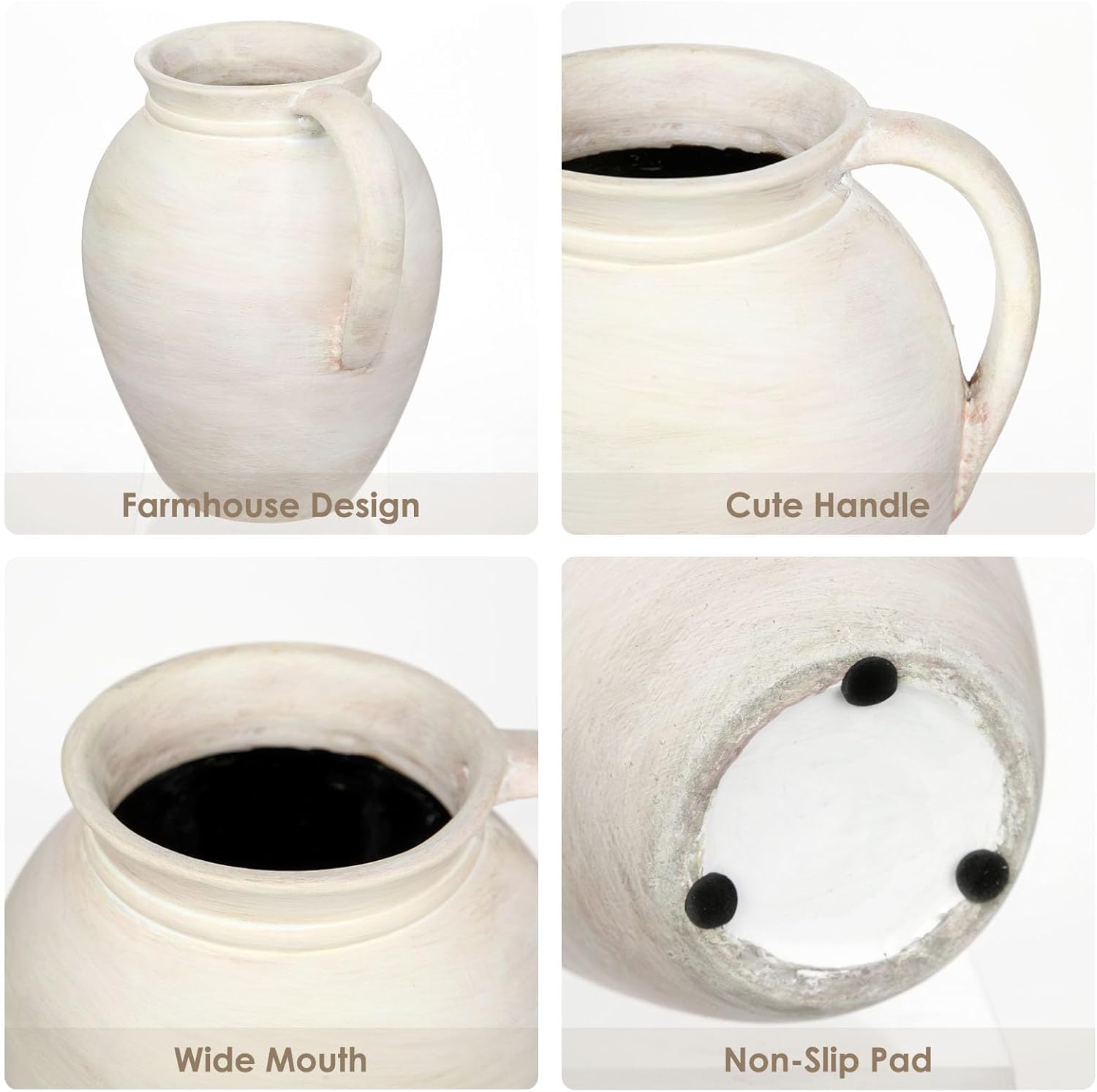 Ceramic Rustic Farmhouse Vase - 71 Inch Centerpiece Pitcher