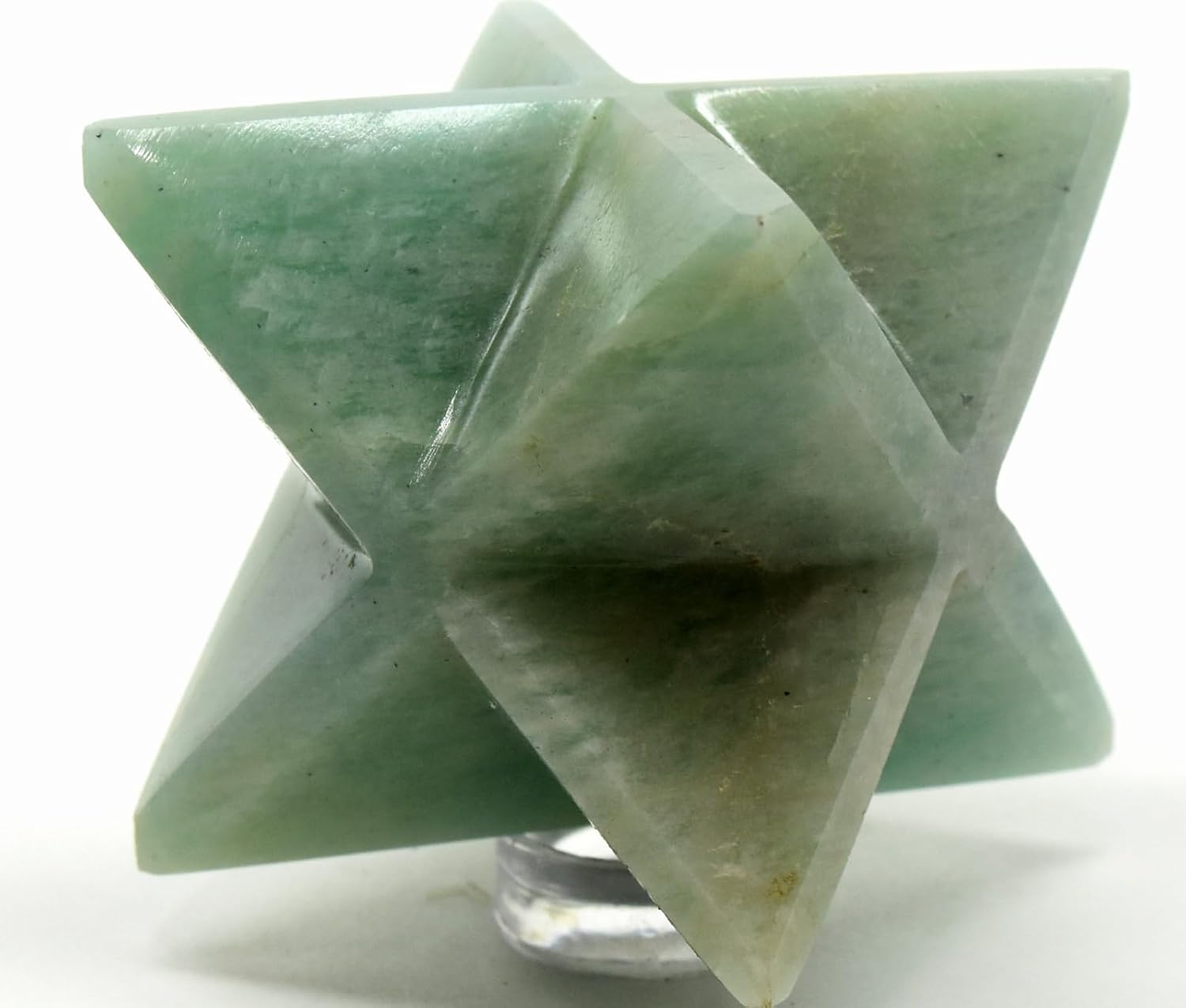25 Inch Soft Green Teal Amazonite 8 Point Merkaba Star Crystal
