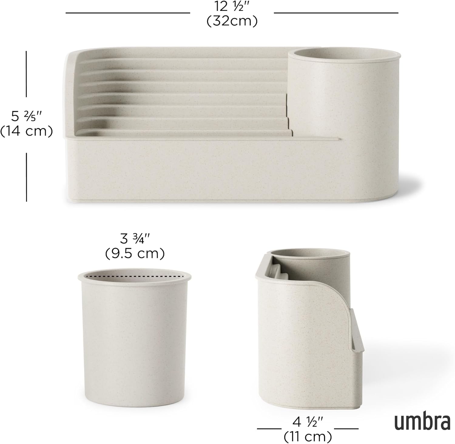 Umbra Stream Tabletop Water Fountain with Planter and Stationery Slot