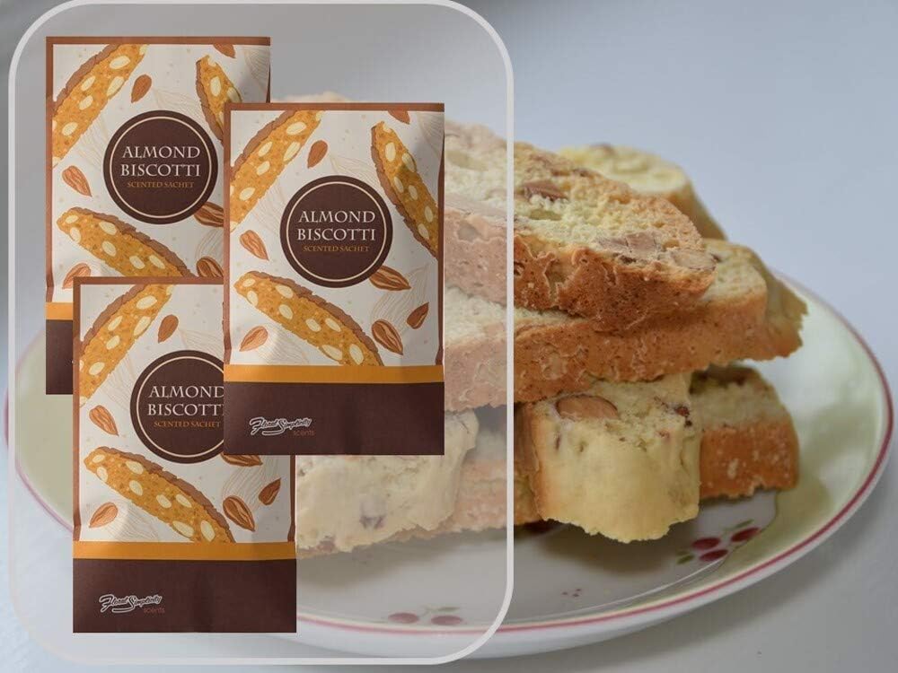 Almond Biscotti Scented Sachets Pack of 3