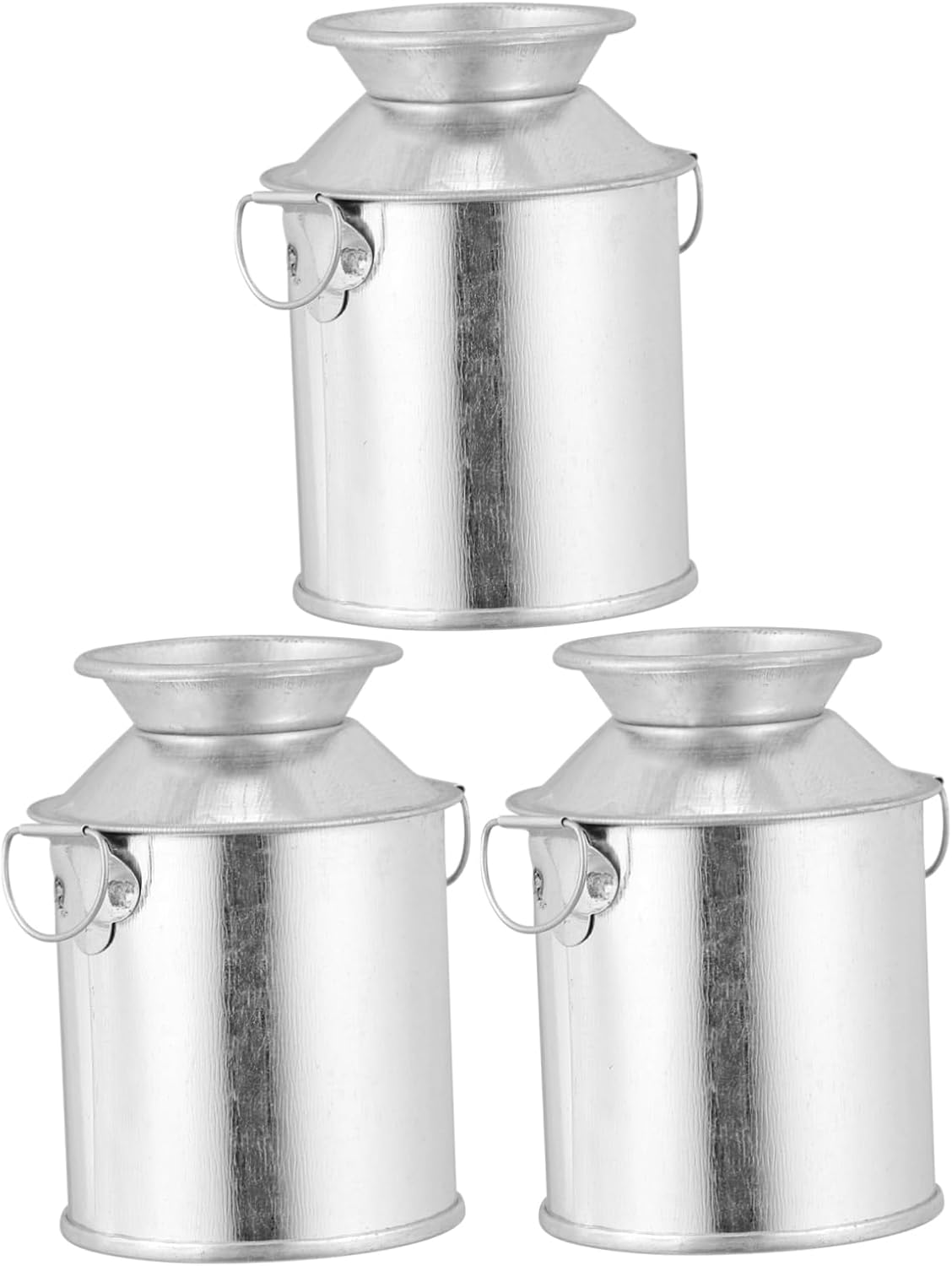 STOBAZA 3pcs Vintage Iron Art Flower Bucket Rustic Planter Containers for Home Decor Dried Plants