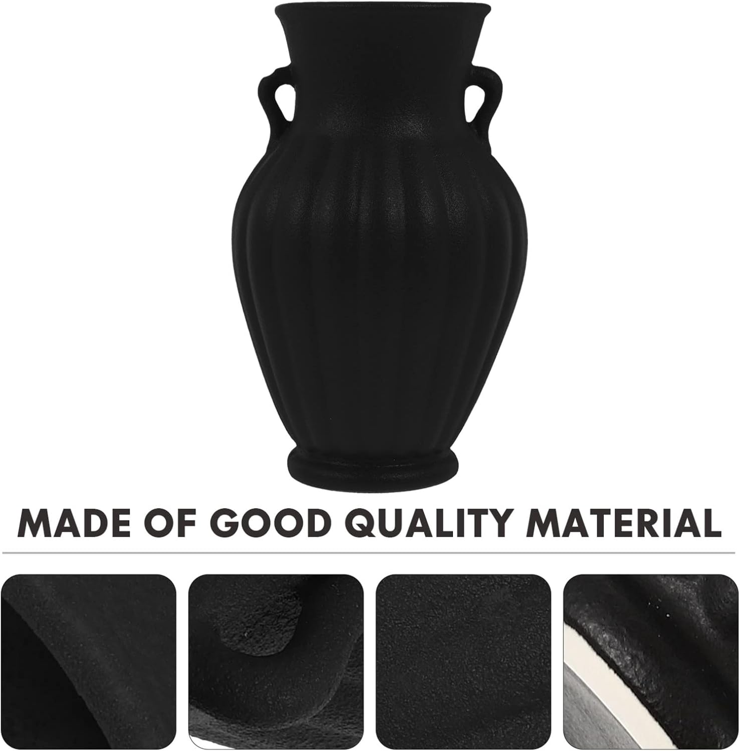 1pc Ceramic Colored Vase with Double Ears Home Decor