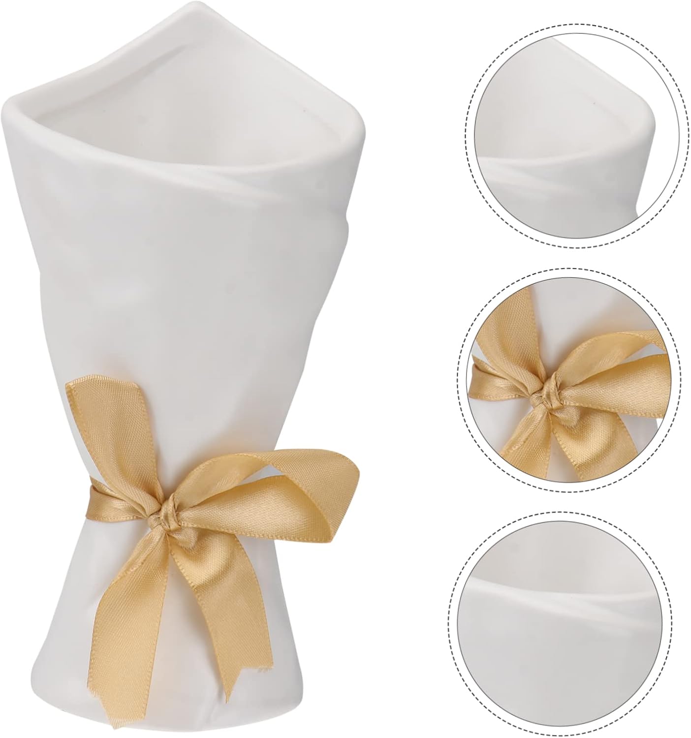 VINTORKY Decorative Mini Ceramic Vase for Home Office Desk Plant Holder