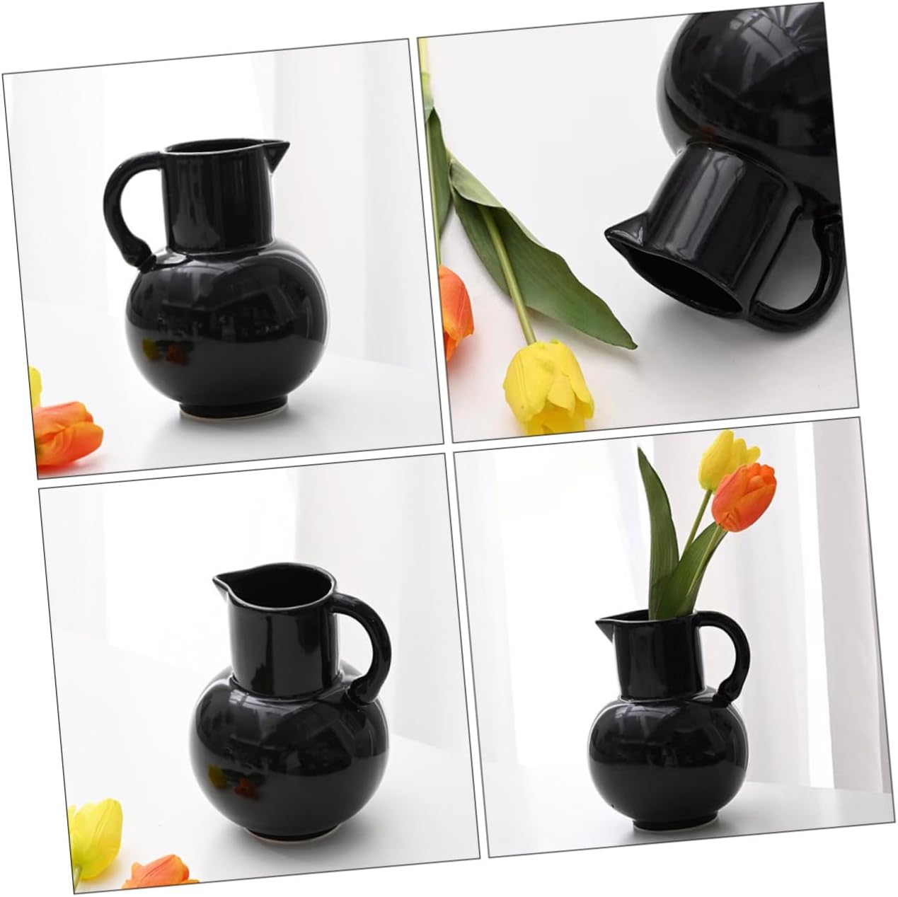 STOBAZA Ceramic Pitcher Vase for Home Decor