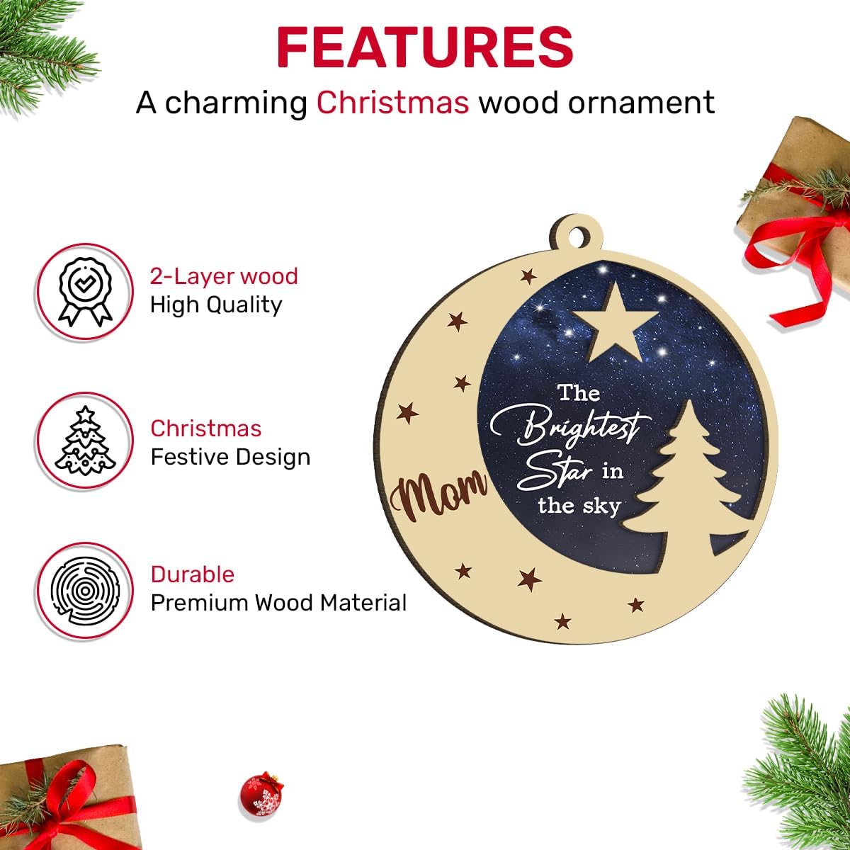Mom in Heaven Memorial Christmas Ornament 2024
