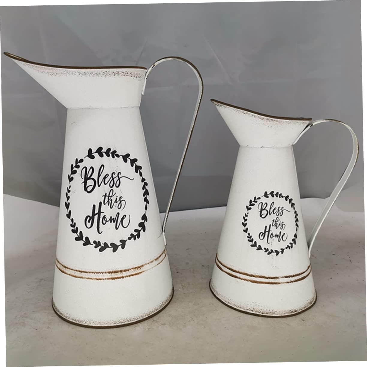 Creative Country Style Vintage White Floral Vase for Home Decor