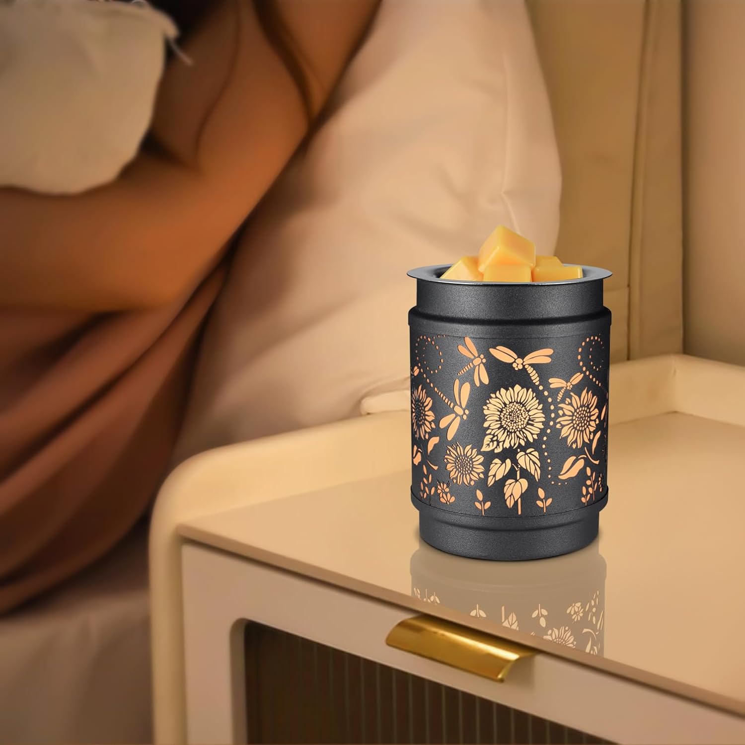 Kobodon Wax Melt Warmer Metal 2 in 1 Scented Candle Oil Burner