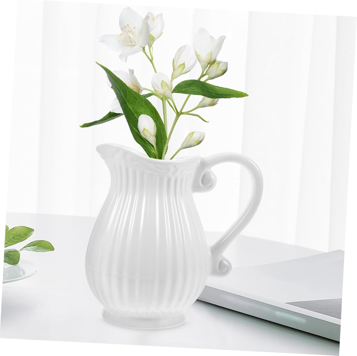 STOBAZA Ceramic Pitcher Vase for Home Decor 1
