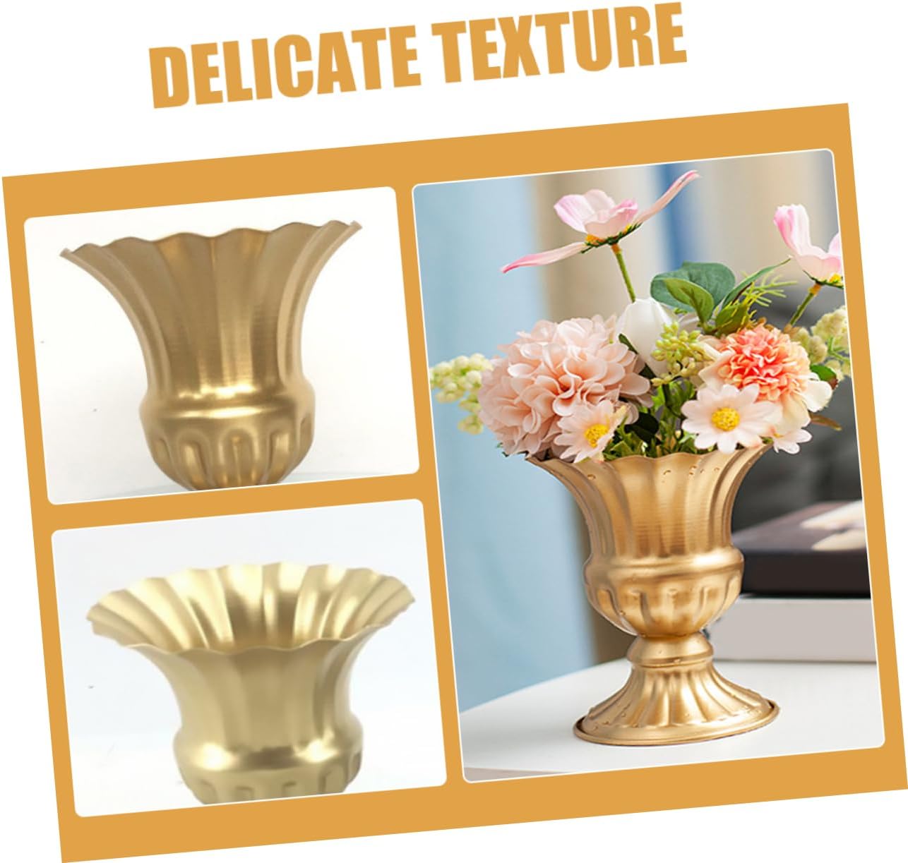 Vintage Iron Flower Vase Centerpiece for Home Table Wedding Decor