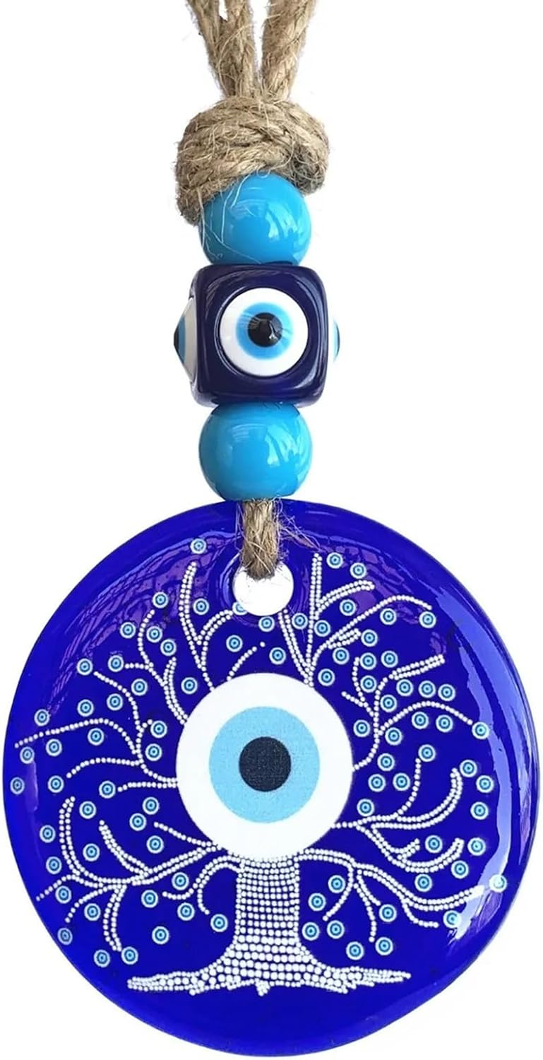 Blue Evil Eye Wish Tree Hanging Decorative Ornament