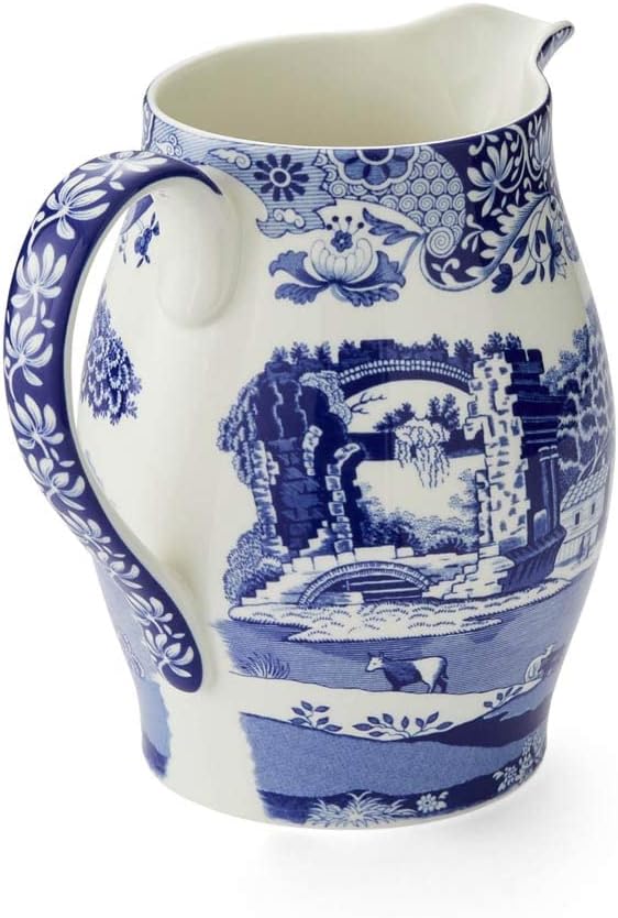 Spode Blue Italian Pitcher 35 Pint