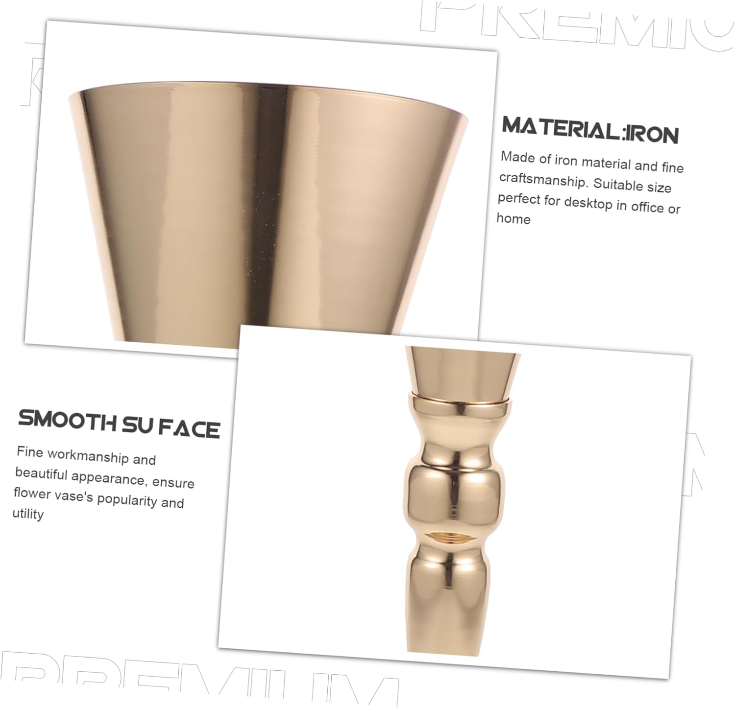 Iron Trumpet Vase for Floral Arrangements and Home Decor