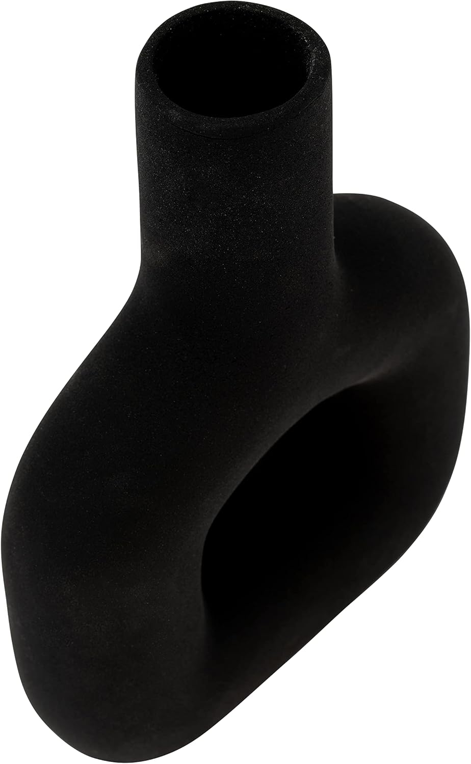 Sagebrook Home Modern Stoneware Vase - Matte Black 8 Inch