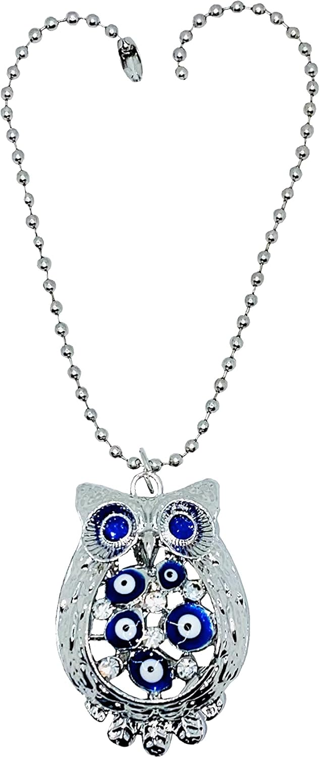 LUCKBOOSTIUM Owl Evil Eye Car Hanging Charm