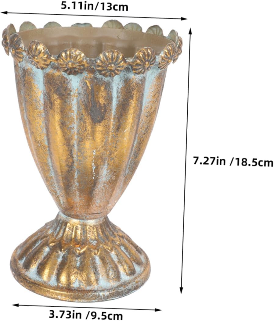 STOBAZA Large Trophy Vase Decorative Iron Flower Pot