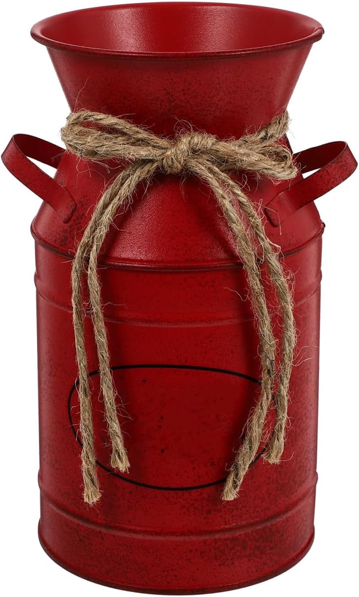 Rustic Milk Can Vase for Home Decor