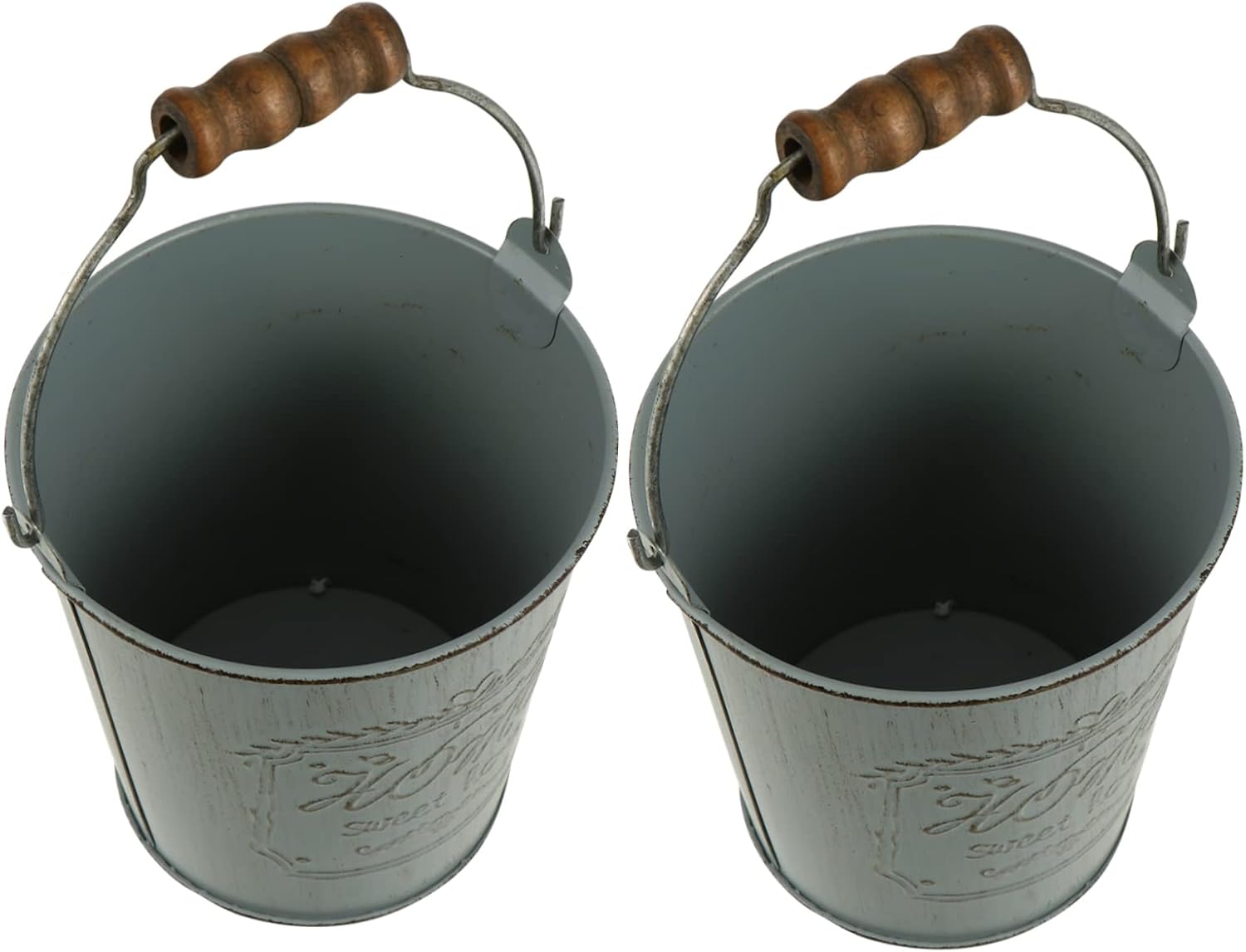 STOBAZA 2pcs Vintage Iron Flowerpot for Home Decor