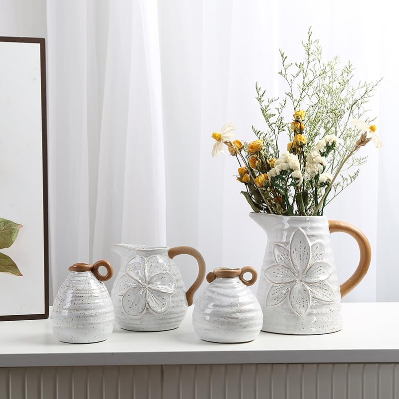 Rural Polka Dot Retro Milk Jug Vase