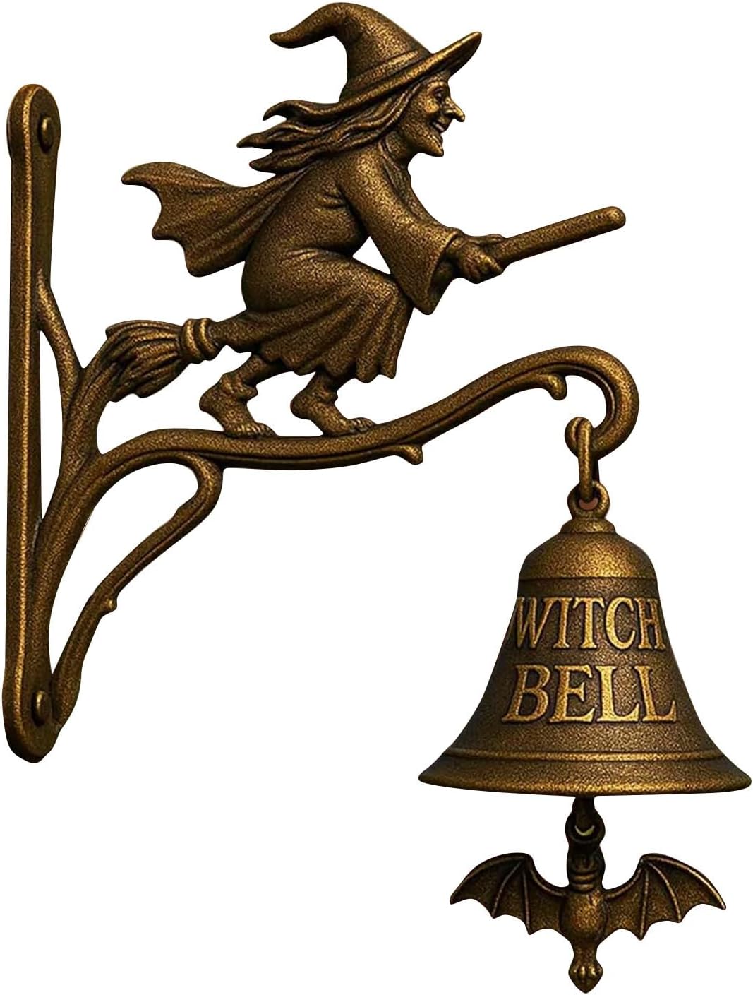2pc Vintage Witch Doorbell Set - Halloween Decor