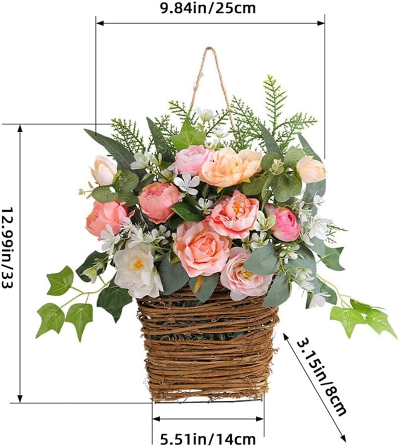 Pink Berry Wildflower Door Decor Wreath