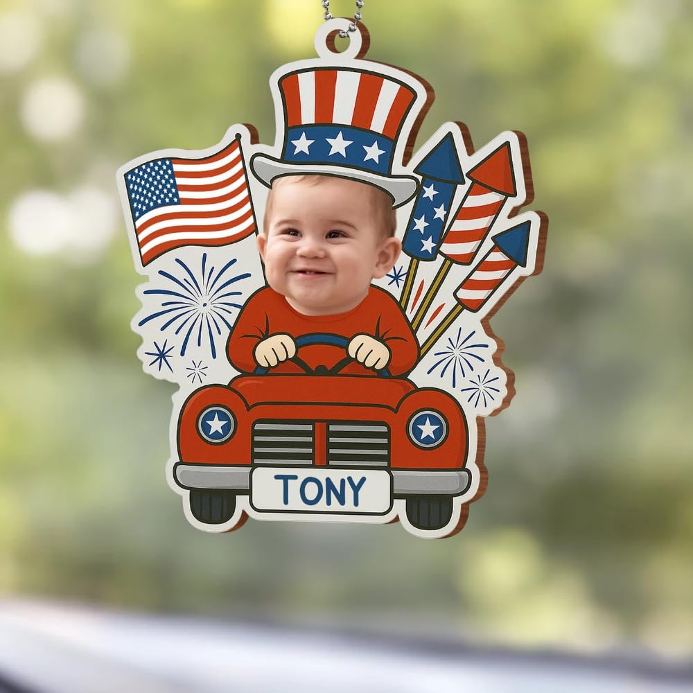 Customizable Baby 4th of July Acrylic Ornament