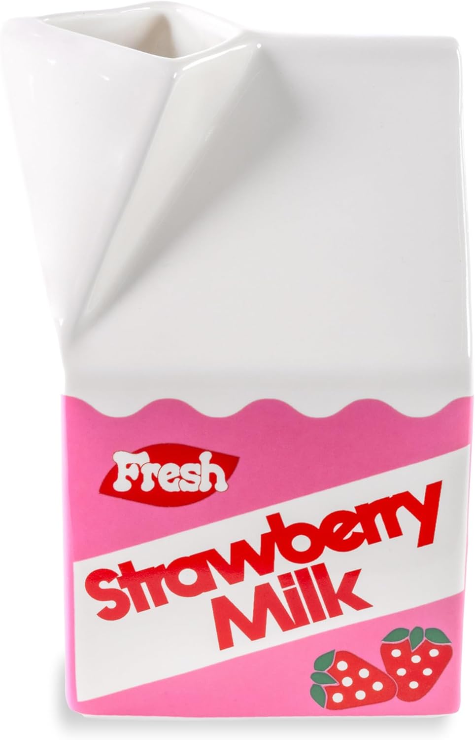 bando Vintage Carton Inspired Mini Ceramic Vase Strawberry Milk