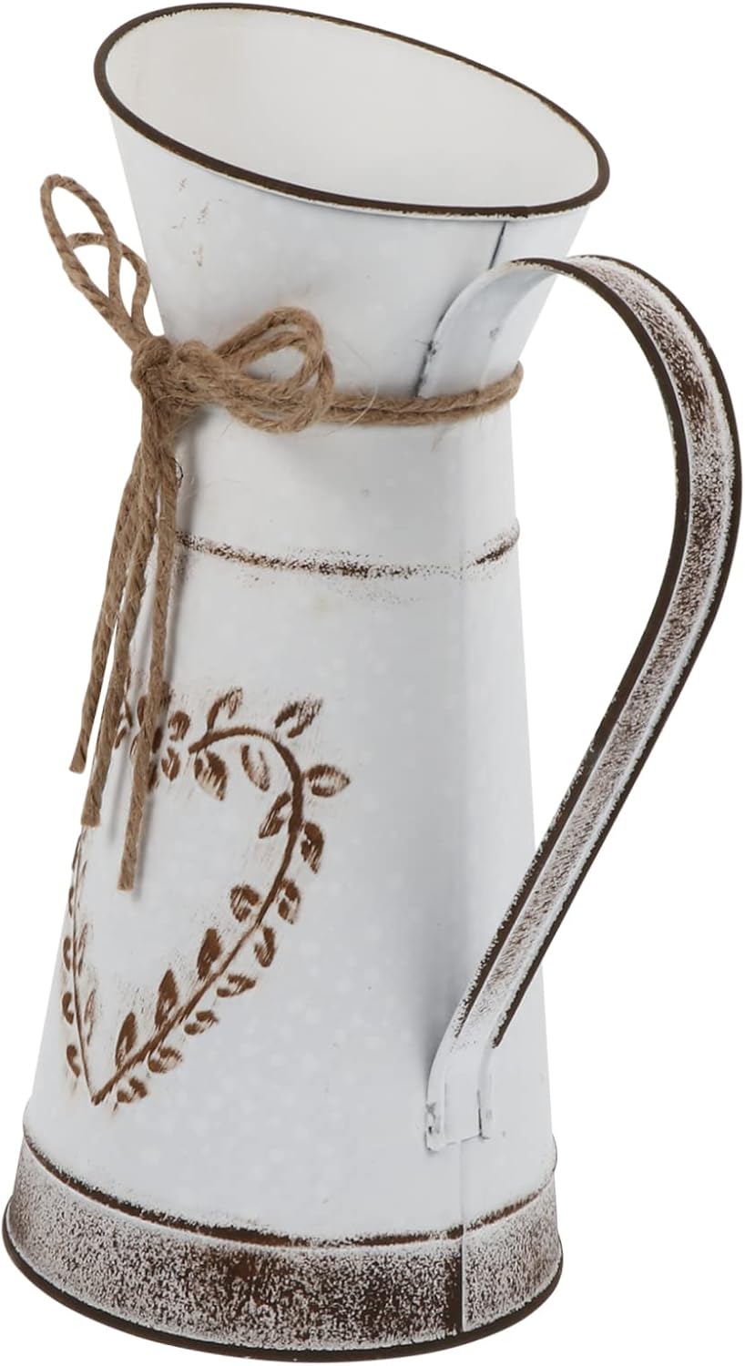 Angoily Rustic Galvanized Milk Can Vase