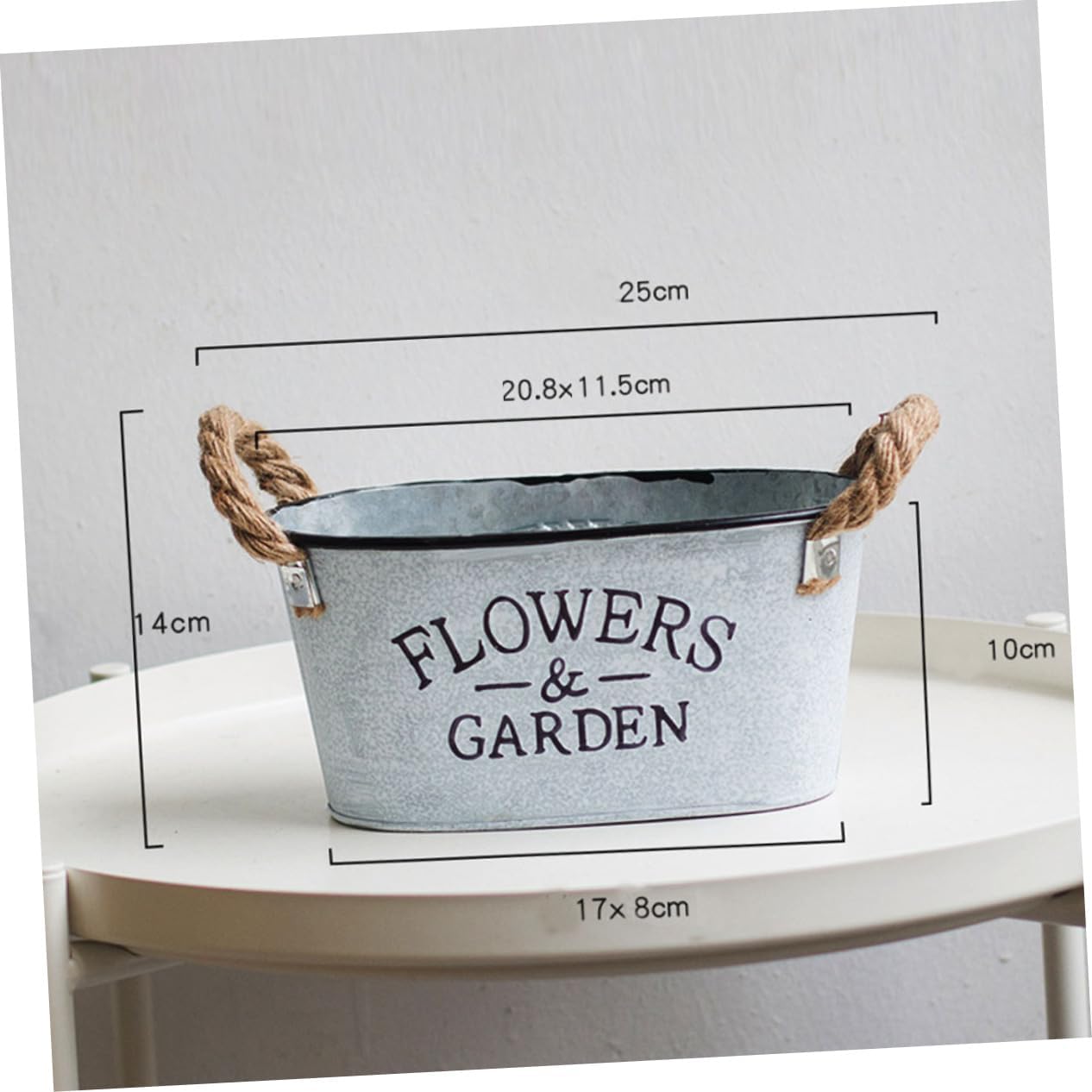 Vintage Style Iron Bucket Flower Vase