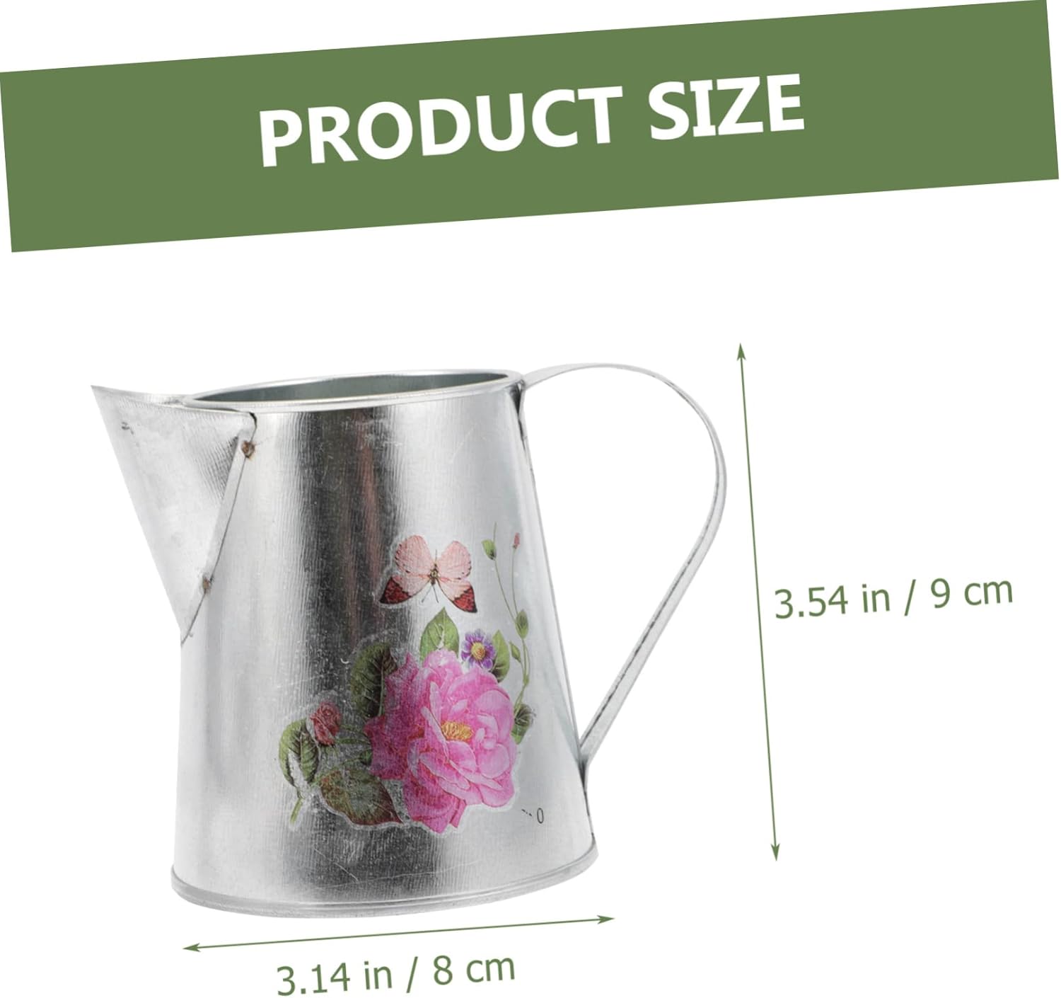 Rustic Metal Flower Bucket Vintage Iron Vase for Home Decor