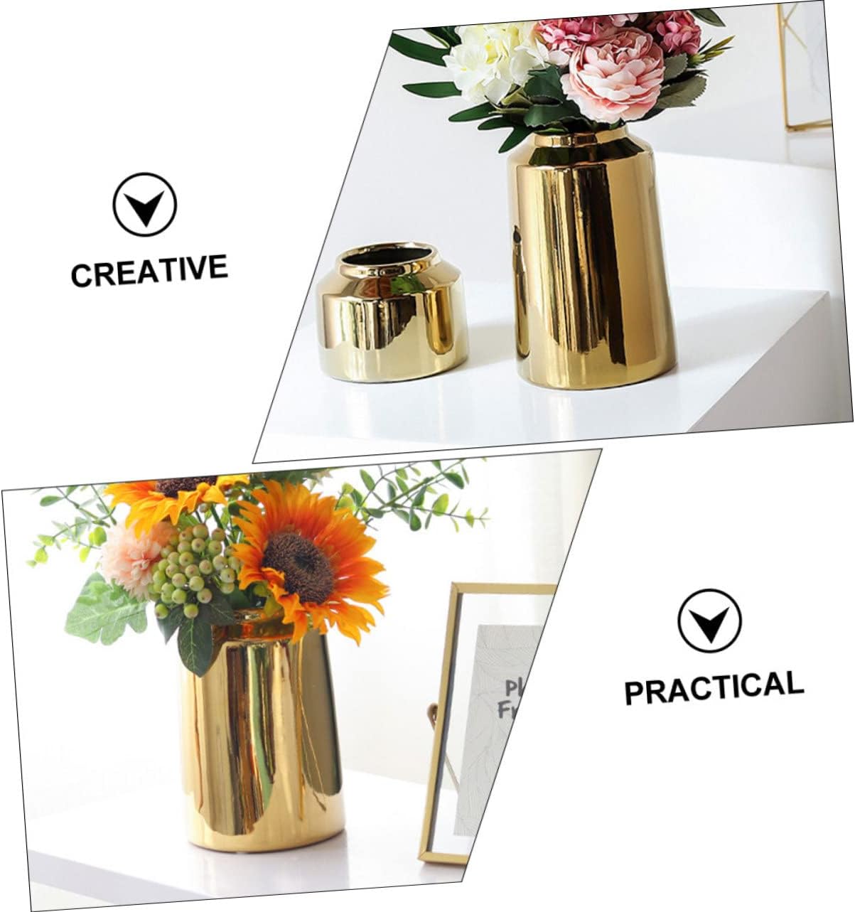 STOBAZA Simple Ceramic Flower Vase for Home Decor