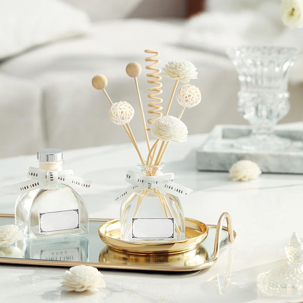 WUTAOBON 10 Inch Reed Diffuser Set 10 Pcs Natural Rattan