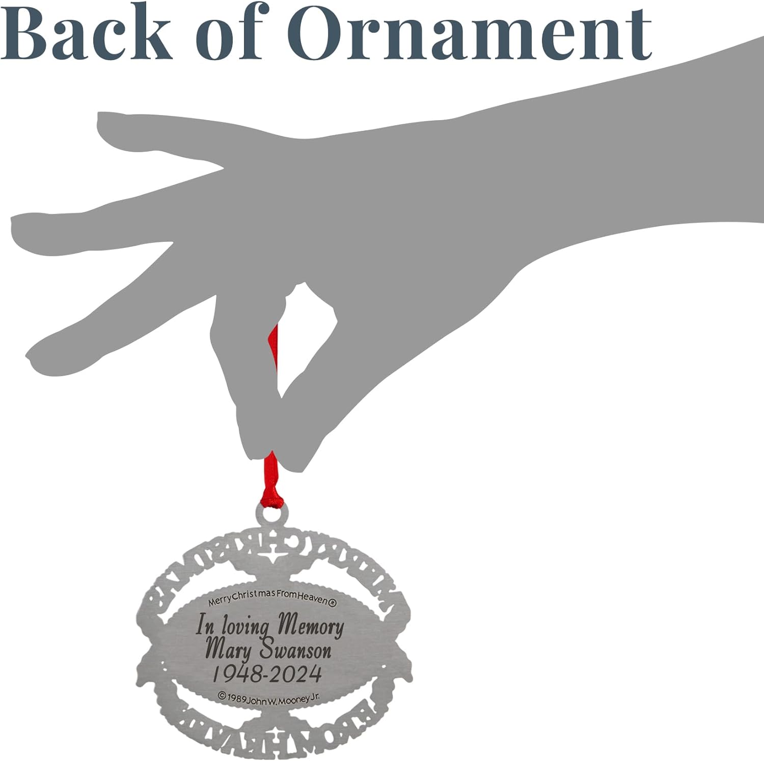 Personalized Christmas Ornament - Memorial Keepsake 2024 Pewter