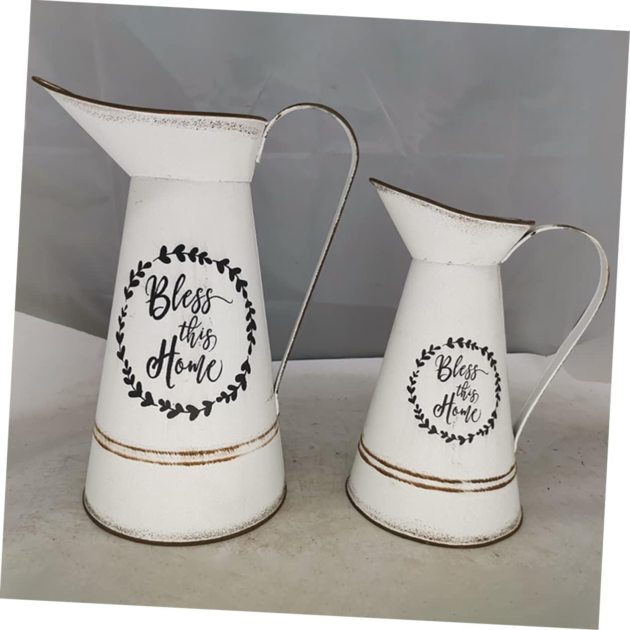 1pc Rustic Country Style Flowerpot for Home Decor Vintage White Duckbill Design