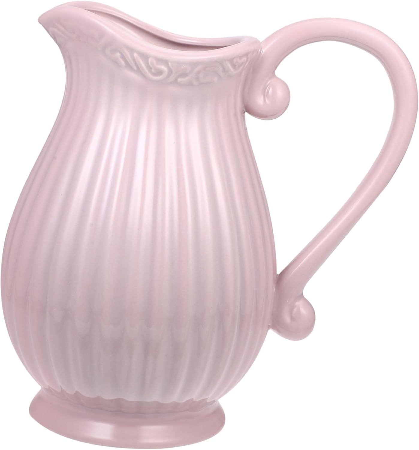 Pink Ceramic Flower Vase for Dried Flowers and Home Decor