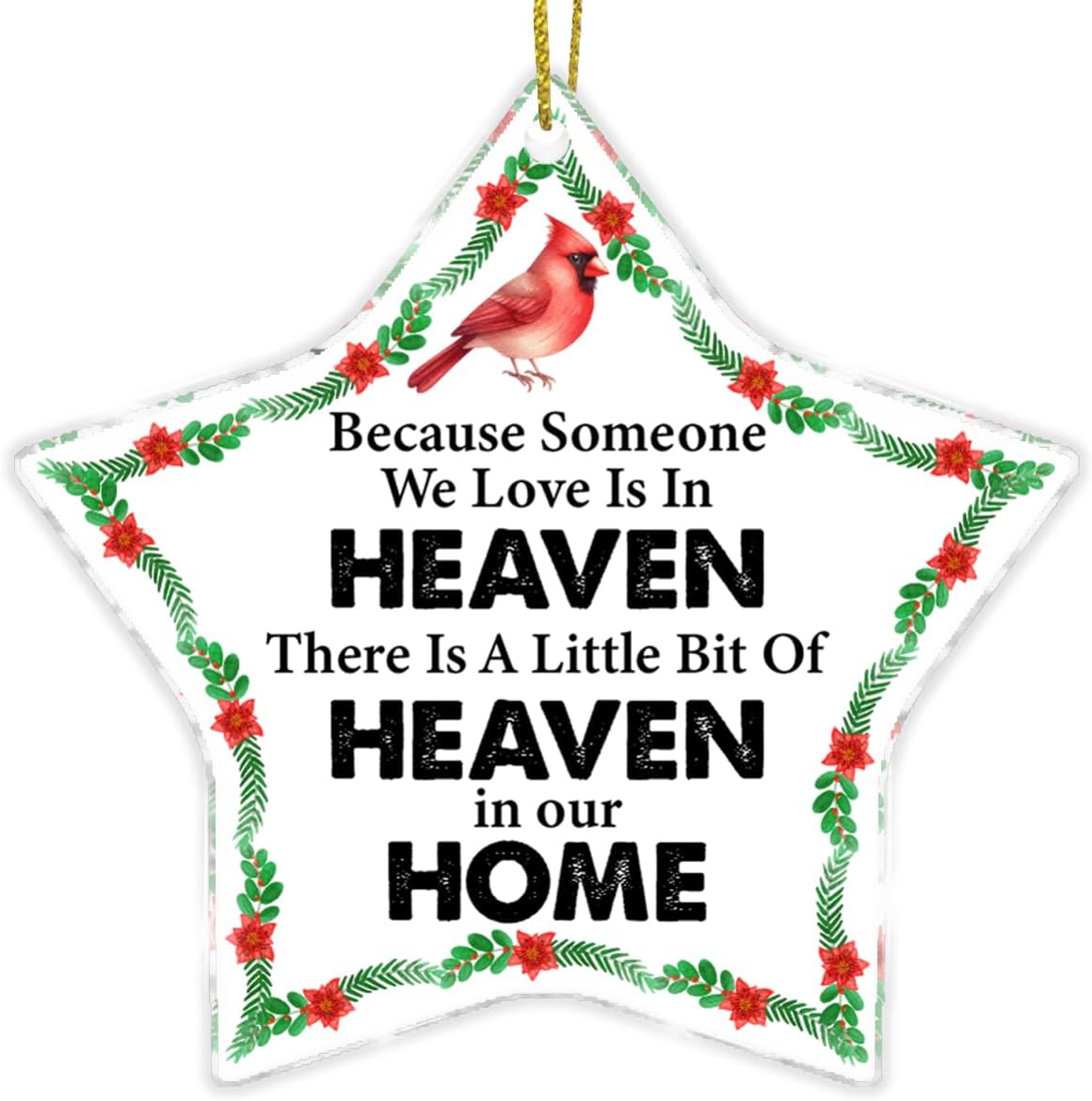 Memorial Cardinal Ornament for Loss of Loved One