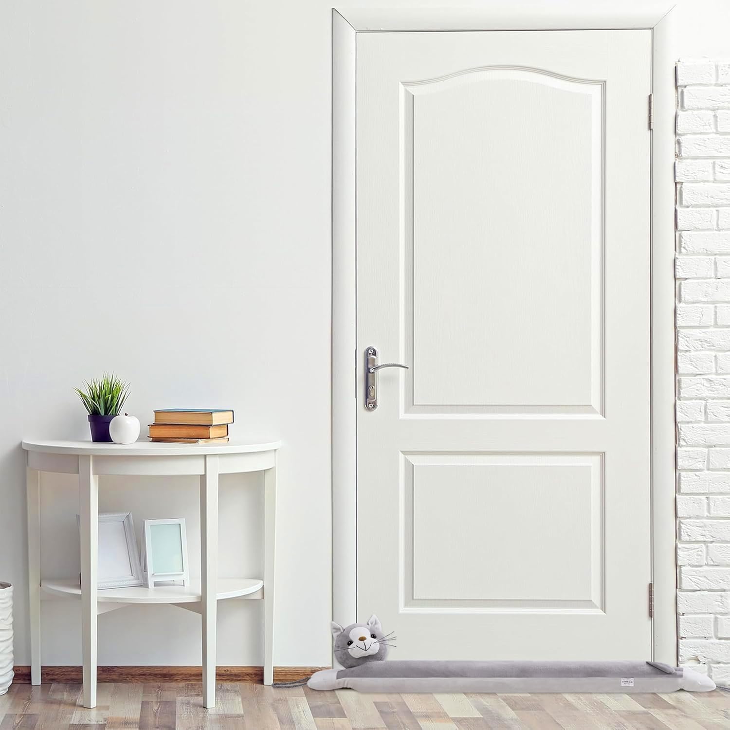 Sunolga 38 Inches Weighted Door Draft Stopper Gray Cat Shape