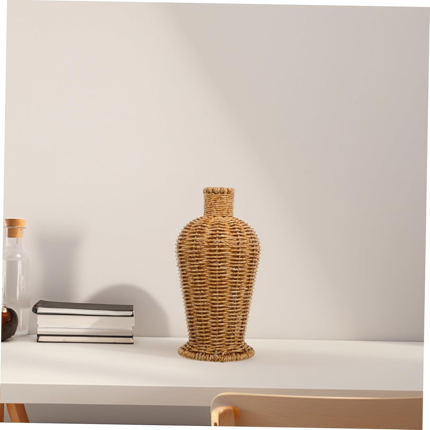 Modern Vase with Rustic Basket Design for Home Decor