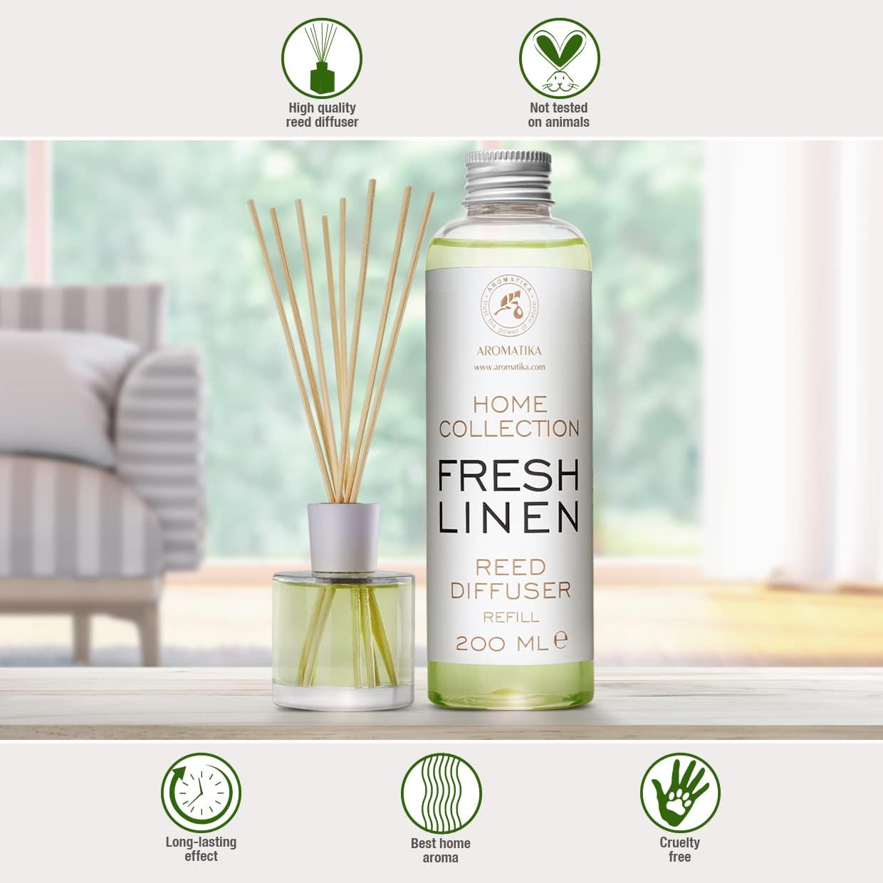 Fresh Linen Reed Diffuser Refill 68 Fl Oz