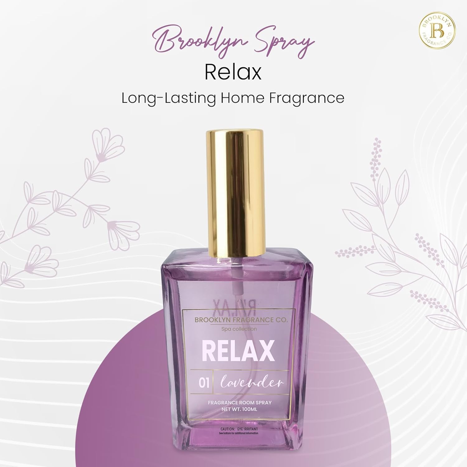 Brooklyn Fragrance Co Spa Room Spray - Long Lasting Lavender Aroma