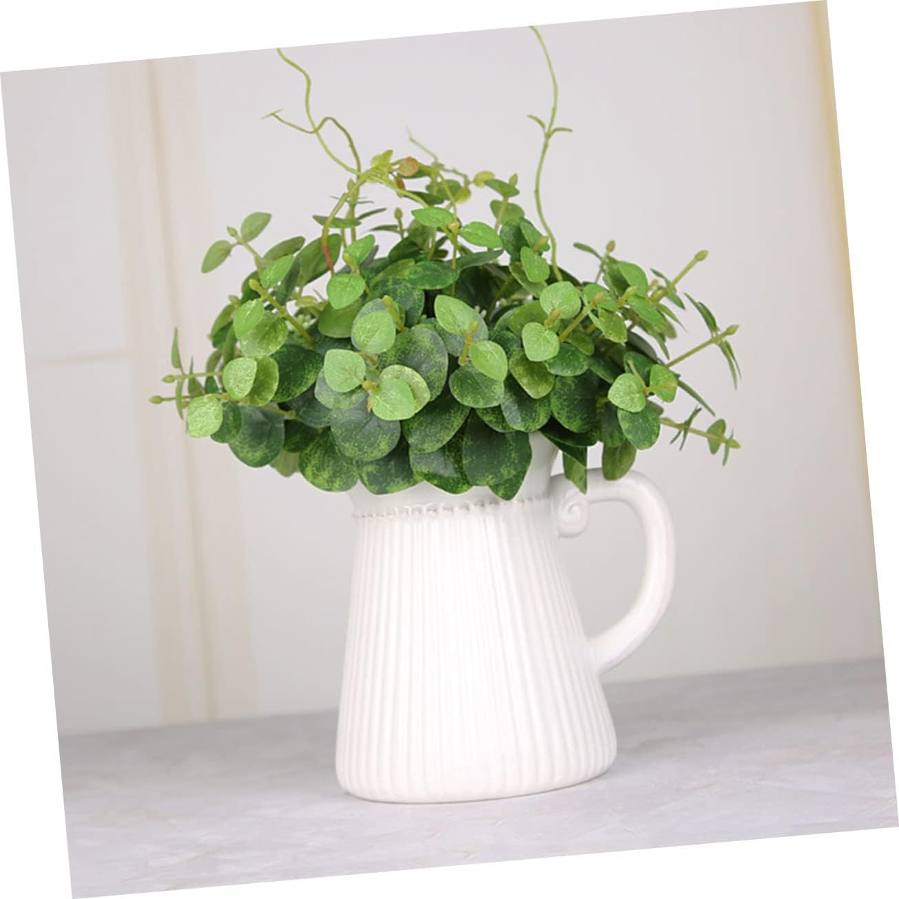Trendy White Ceramic Flower Holder Decorative Vase